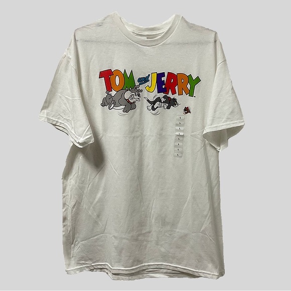 Delta Tops - TOM & JERRY & Spike Mad Chase Colorful Unisex Graphic T-Shirt!